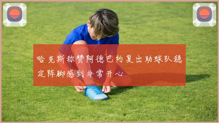 哈克斯称赞阿德巴约复出助球队稳定阵脚感到非常开心